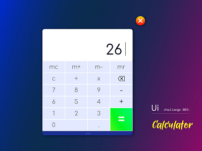 Daily Ui challange 004 002 calculator dailyui