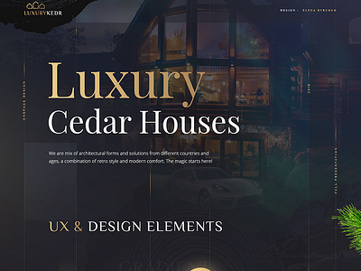 Luxury Cedar Landing Page cedar house kedr lp luxury ux