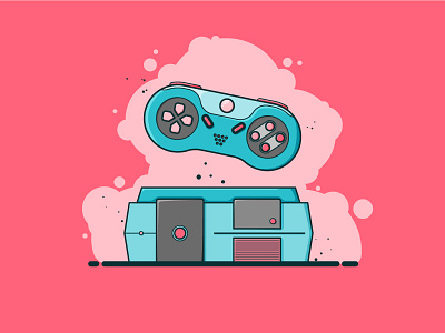 SNES - modified! illustration prototype retro snes vector video game