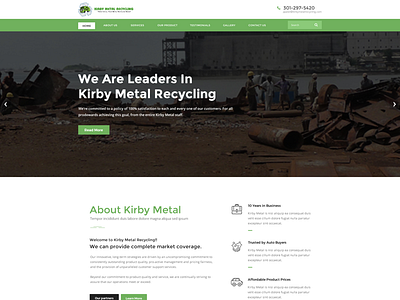 Kirby Metal Recycling -UI Design graphic design ui design web design web development