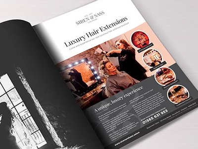 Hair Salon A4 Advert Design a4 advert grey hair marketing minimal neutral offline paper print white