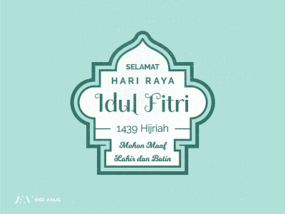 Happy Eid Mubarak 1439 H 1439 badge emblem hari raya idul fitri logo