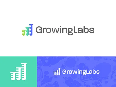 GrowingLabs - Logo Design analysis cannabis data e commerce grow growing lab laboratories labs marijuana tubes
