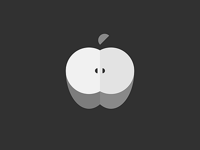 Shapes - Apple segment construction study apple arcs black and white circle illustration minimal shapes study