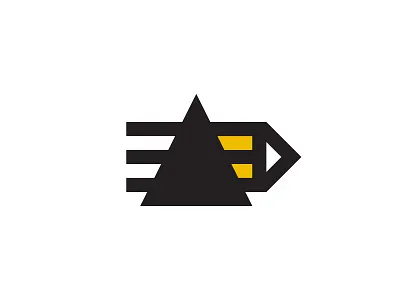 Prism Education education logo minimal pencil prism school triangle university yellow