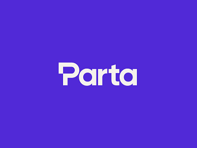 Parta Concept animal app logo parta rental rhino symbol