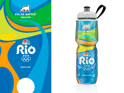 PolarBottle NBC Rio Games 2016 bottle illustration