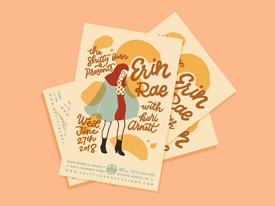 Erin Rae illustration lettering show poster