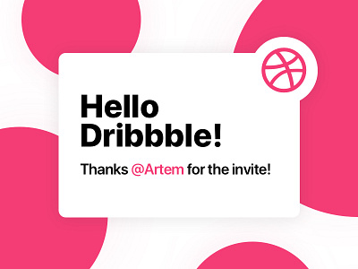 Hellooo Dribbble! circles debut hellodribbble