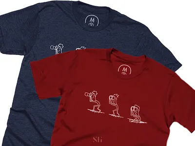 Photographer T-shirt (Midnight blue & Maroon) apparel branding camera illustration illustrator minimal photograph photographer screeprint shirt t shirt vector