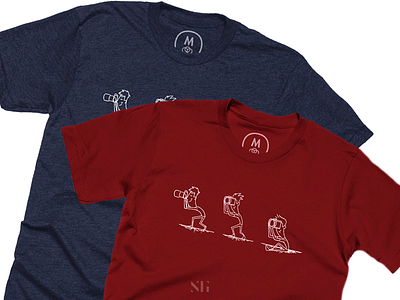 Photographer T-shirt (Midnight blue & Maroon) apparel branding camera illustration illustrator minimal photograph photographer screeprint shirt t shirt vector
