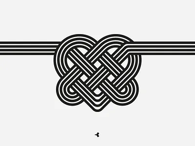Heart Mystified | Line Version design flat graphic heart infinity interweaving knot line logo minimal sign symbol