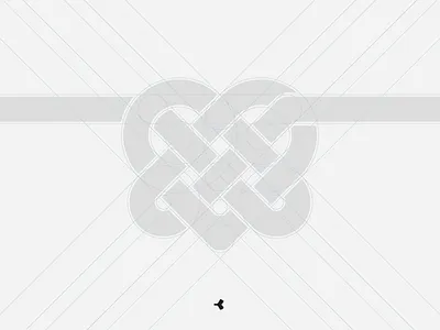 Heart Mystified | Grid construction design graphic grid heart infinity interweaving knot logo minimal sign symbol