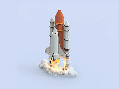 Space shuttle 3d lowlopy modeling render shuttle space spaceship spacex