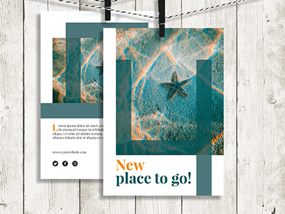 postcard template indesign modern summer template vacation