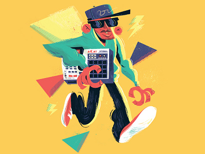 Akai MPC akai design hip hop hiphop illustration mpc music rap