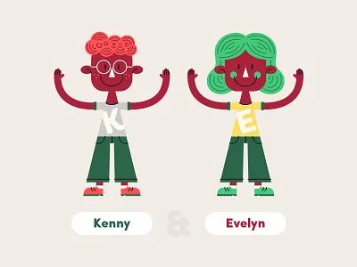 Character Style boy character style girl illustration