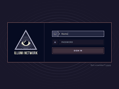 The All Seeing Login illuminati in log login sign signin ui