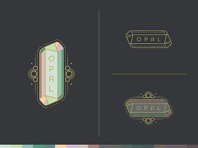Opal - Logo Variations art deco colorful gem logo o opal stone