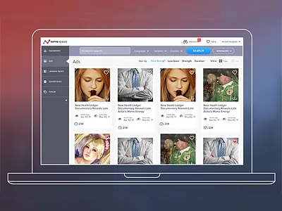 Ads Ads and Ads :) ads advertising dashboard grid native advertising search ux
