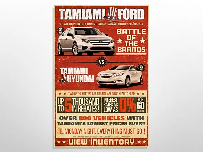 Battle of the Brands boxing car retro web banners