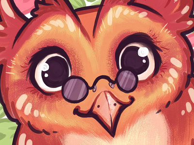 How Can I Help You? cute drawing illustration librarian owl photoshop sketch