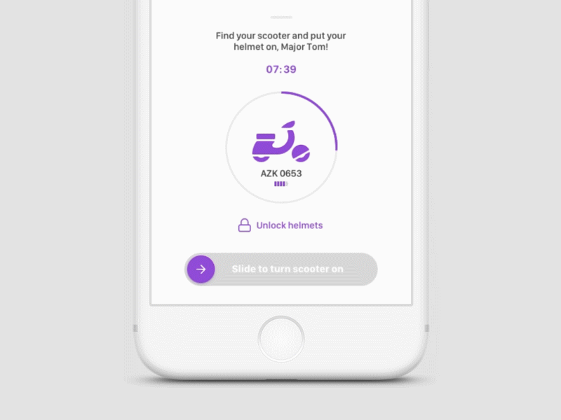 Put your helmet on! interaction design ios micro interaction motion design ui ux