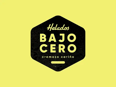 Helados Bajo Cero brandin guatemala hex ice cream typography