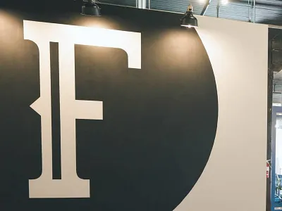 Fellow Mural (after) coworking logo mural