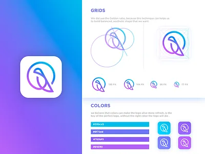 Qatex - Guideline bird brandbook logotype wordmark color designer clear geometric sign mark grid desig logo construction primary palette q digital qatar logomark brand identity typography website branding