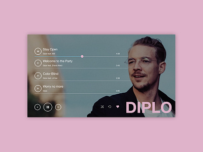 Music Player - UI adobexd dailyuichallenge digitaldesigner inspiration mobileapps mockup photoshop progress sketchapp uiux uxinspiration webdesign