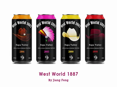 West World 1887 1887 cans chief cowboy gunner hat mayor west world wine