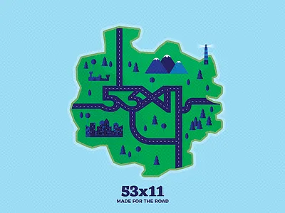 53x11 53x11 ad advertisement cycling illustration illustrator poster type typography