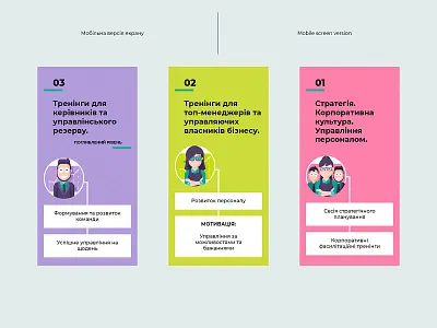 Rok mobile version design icons mobile website