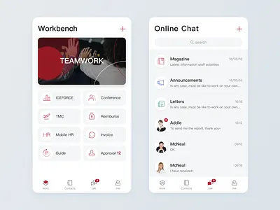 Team Work app UI app icons ios team ui work
