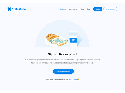 Sign In link expired screen illustration ui design visual design