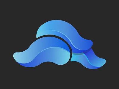 Oblak Logo cloud cloud logo gradient gradient logo js library logo