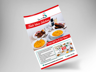 Fresh Menu brochure events flyer mother day poster print design social media design