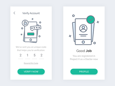 Verification Code illustration lock mobile profile ui design verification