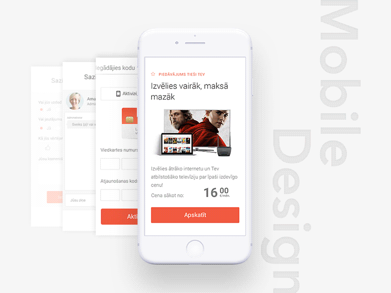 UI Cards cards design gif layout mobile ui ux web webdesign website