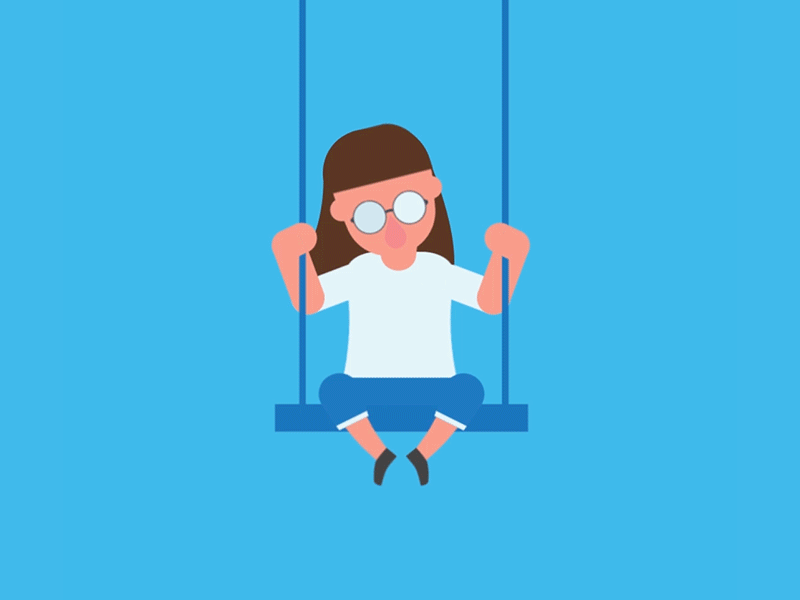 Betty swing after effects animation cycle gif illustration loop motiongraphic rig