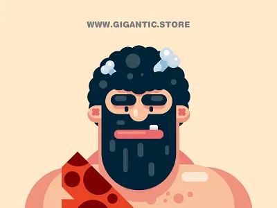 Flat Design Caveman caveman character drawing flat design illustration person