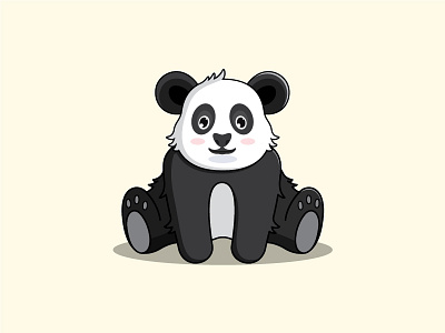 Baby Panda animal bear bhagirath black character cuddly cute hug illustrator panda vector white