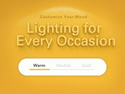 Lighting interaction for smart lighting website animation interaction interactions lighting toggle ui ux
