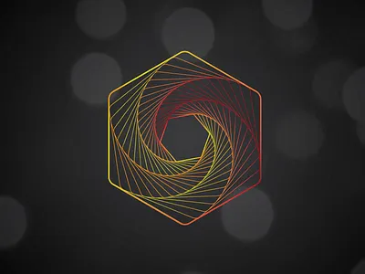 Color & Geometry Play - Hexagon In Yellow And Orange geometric hexagon orange yellow