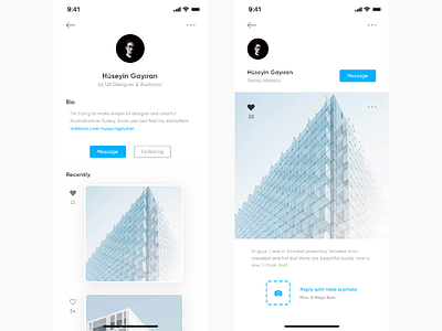 Social media app concept concept iphone x mobile app photo social media ui