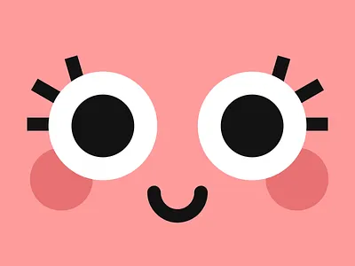 Face character colorful cute eyes face female fun happy illustrator japan vector