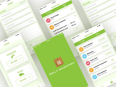 Inventory Management App - UI Kit app application inventory ios logo management mobile purchase sales ui ui kit ux