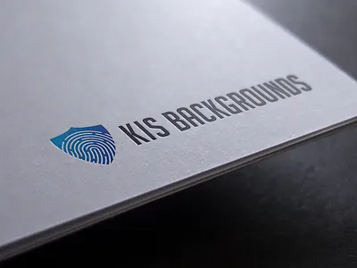KIS Backgrouds blue branding fingerprint identity logo shield
