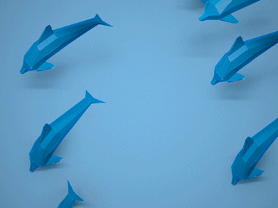 Dolphins animation craft dolphins paper stopmotion